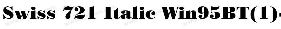 Swiss 721 Italic Win95BT(1)字体转换
